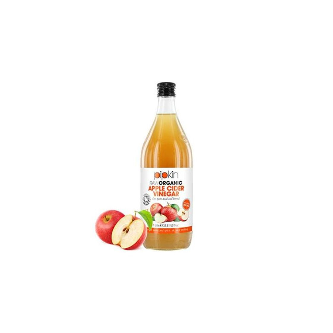 Producto Pipkin Vinagre de Sidra de Manzana 100% Orgánico, Con Madre, Puro, Sin