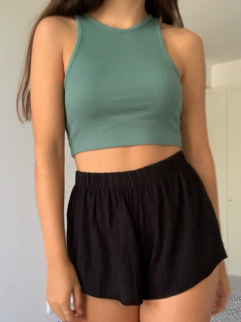 Moda Top halter verde