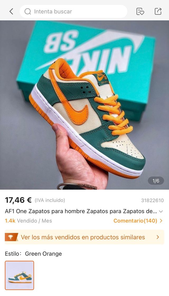 Moda Nike dunk low verde y naranja