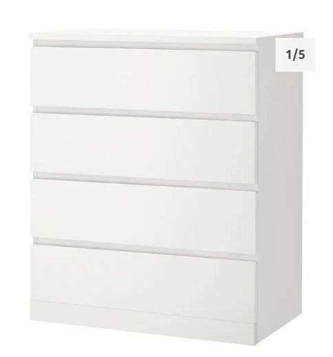 MALM Cómoda de 4 cajones, blanco, 80x100 cm - IKEA