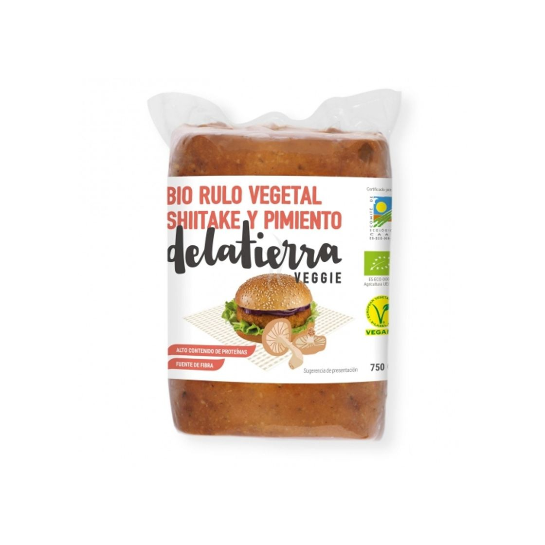 Rulo vegetal shiitake y pimiento ecológico Delatierra Veggie