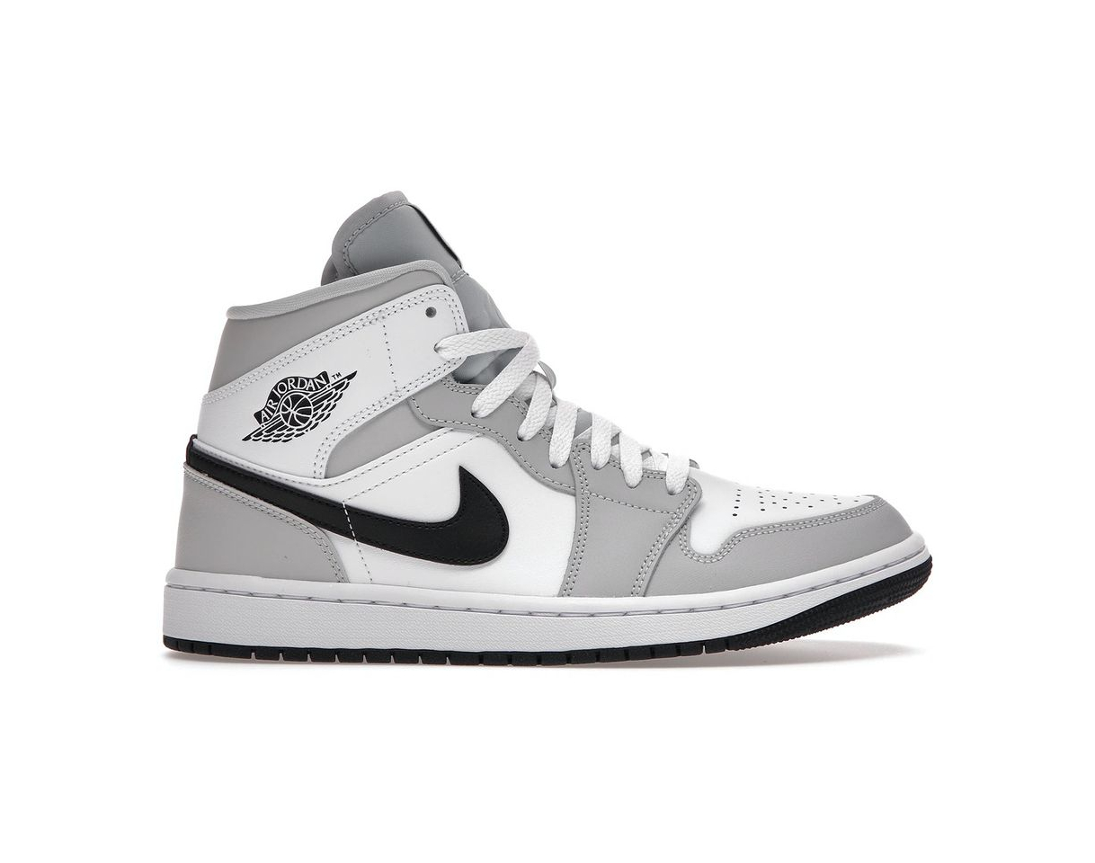 Moda Air Jordan 1 Mid Light Smoke Grey Black 