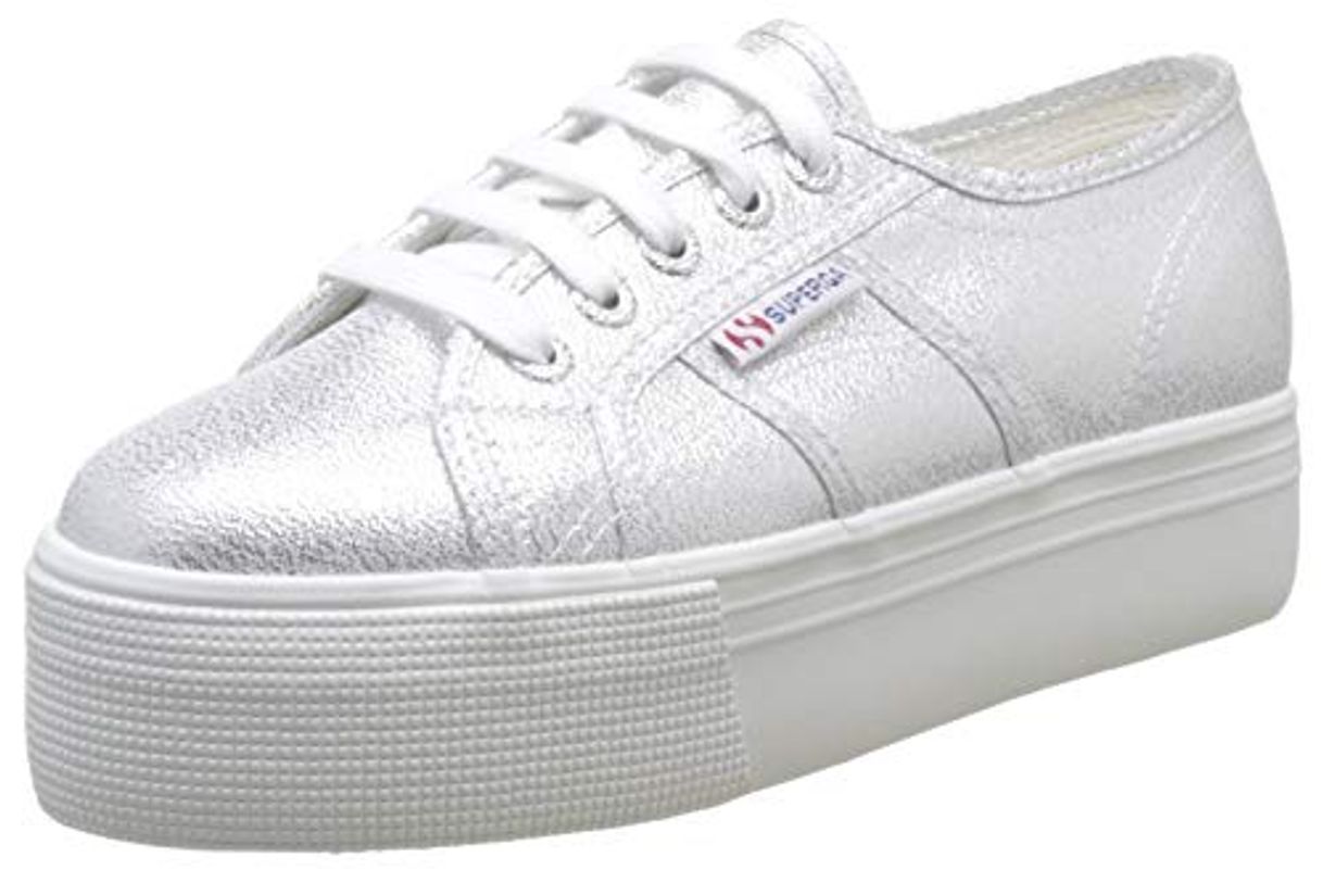 Place Superga S009TC0 - Zapatillas de plataforma Lamew para adultos, unisex, Plateado