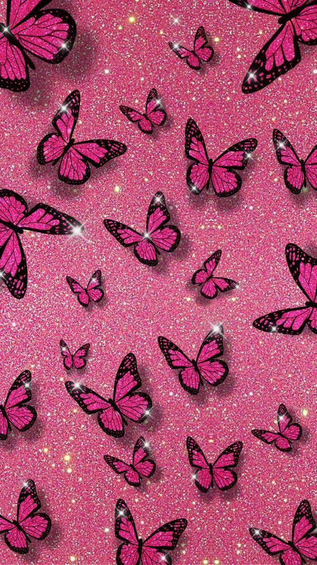 Fashion Butterfly pink wallpaper