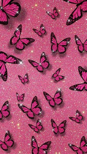 Butterfly pink wallpaper