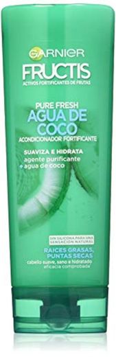 Garnier Fructis Pure Fresh Agua de Coco - Acondicionador Fortificante que Suaviza