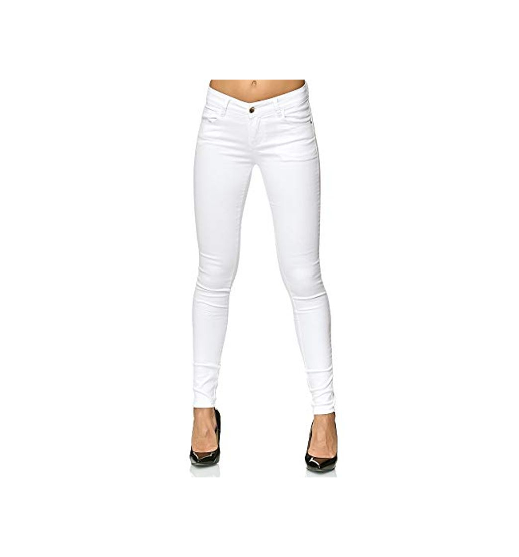 Social Elara Pantalones Vaqueros Mujer Push Up Skinny Chunkyrayan Blanco Y5110 White 34