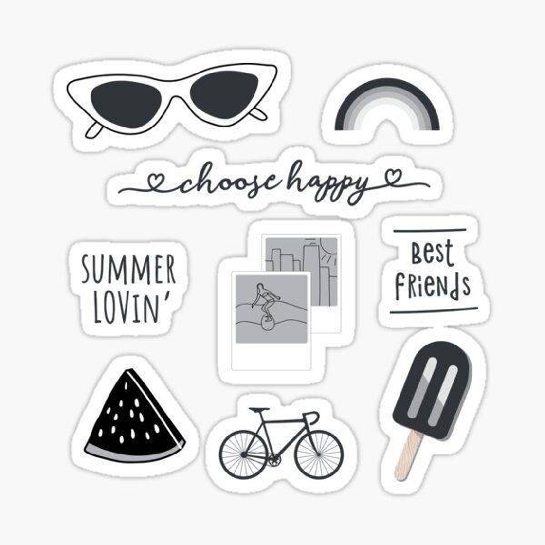 Fashion black sticker pack