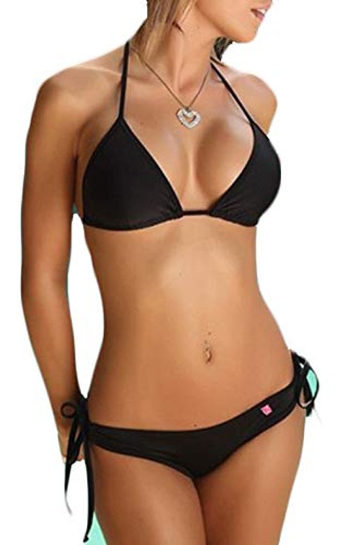 Social De Las Mujeres del Bikiní del Traje De Baño De La Torcedura De La Correa De Color Sólido Traje De Baño De Tankini De Talle Alto para Lady