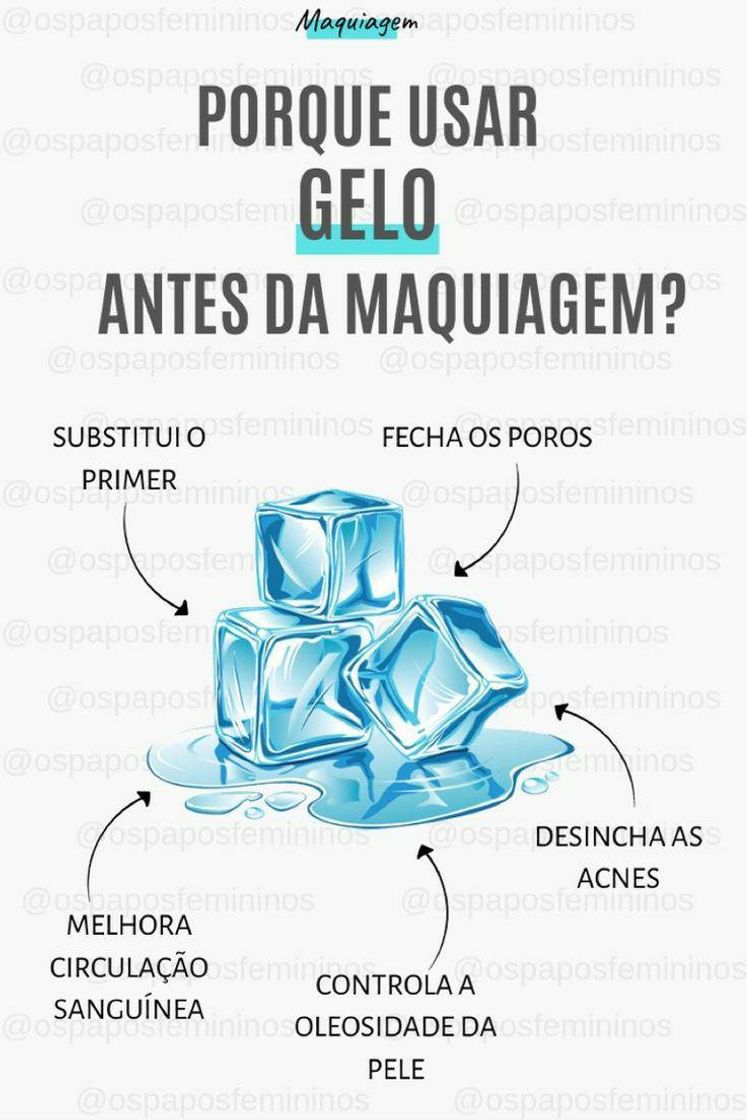Social Porque usar gelo antes da maquigem 