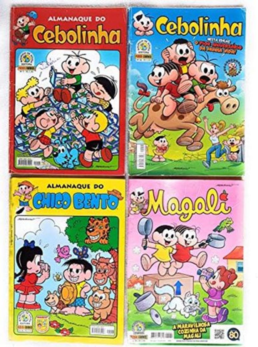 Libro 4x Turma da Mônica: Almanaque do Chico Bento: Nr:16, Magali: Nr: 9, Cebolinha: Nr:46, Cebolinha Nr:5