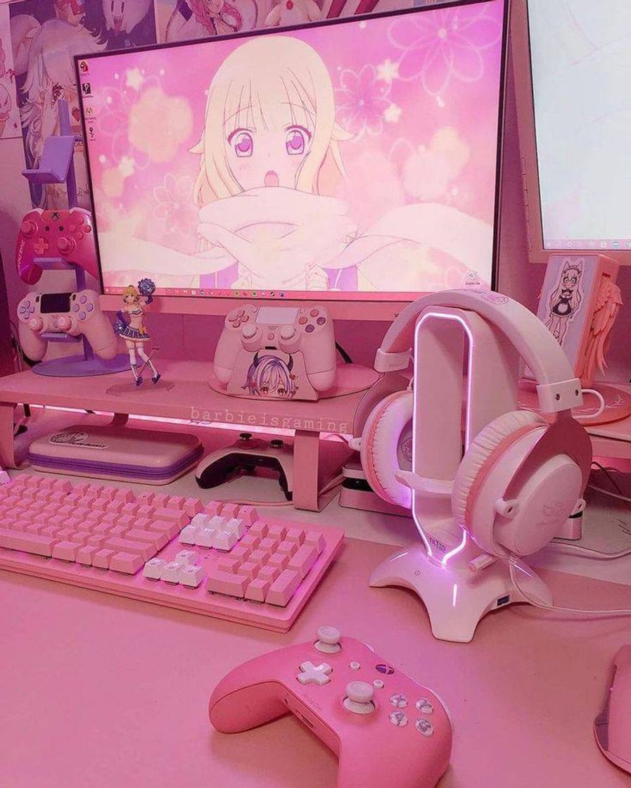 Videojuegos pink setup 