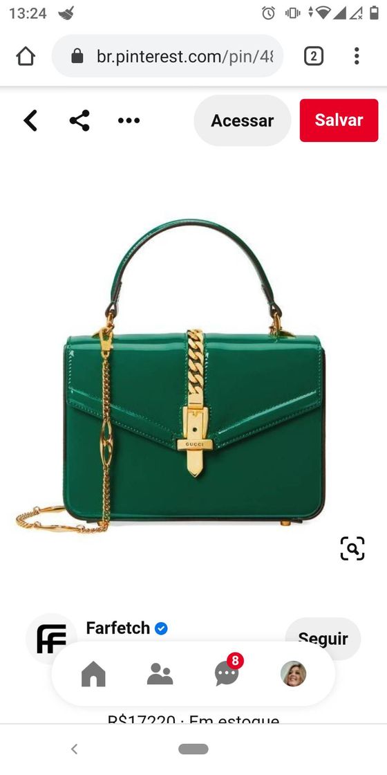 Moda Gucci Bolsa Sylvie 1969 - Farfetch in 2020 - Pinterest