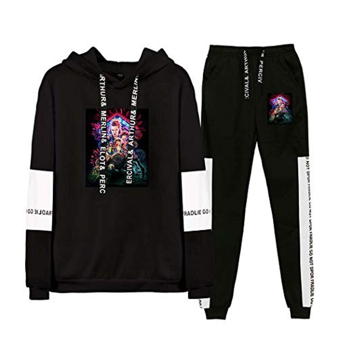 Fashion Flyself Unisex Conjunto de chándal Stranger Things Season Manga Larga Sudadera con