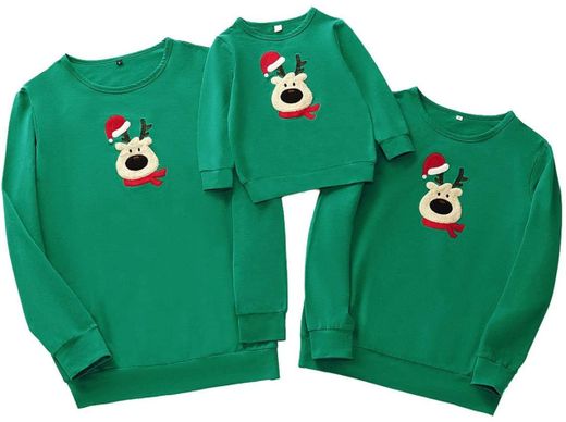 Suéter de Natal combinando para a família, moletom com capuz