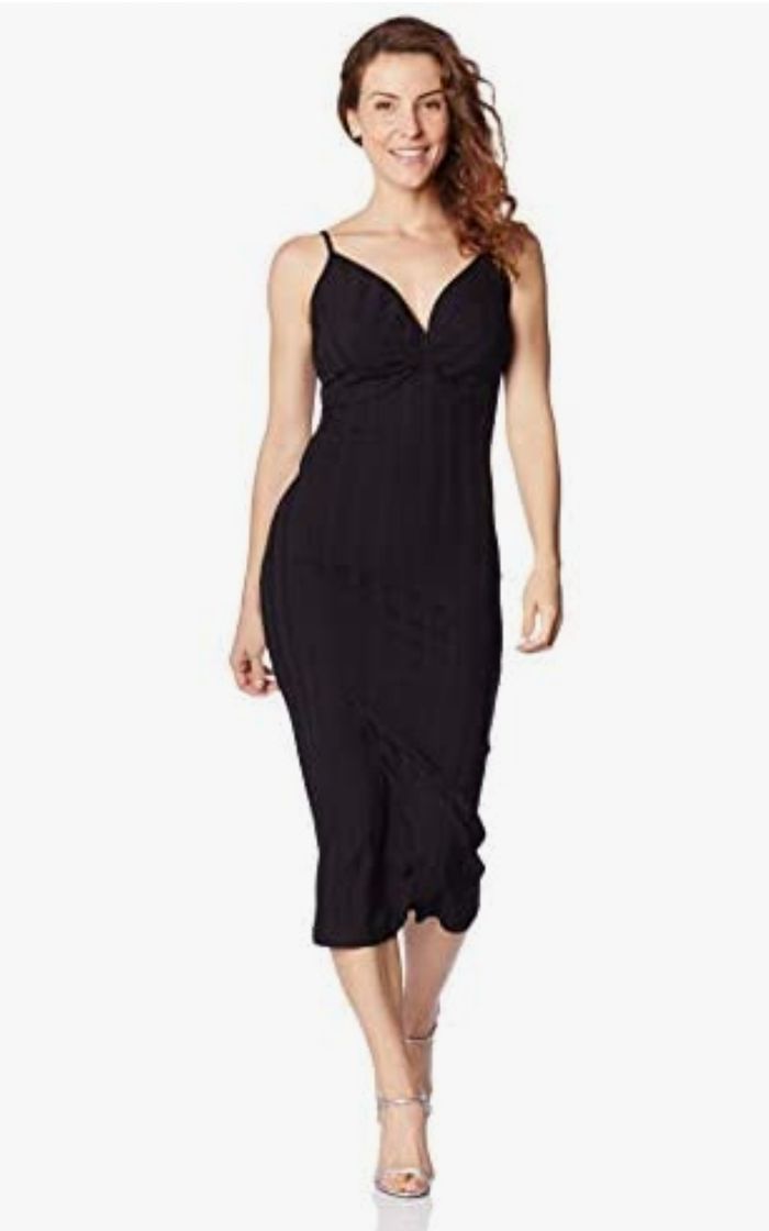 Fashion Vestido Midi Canelado Colcci, Feminino, Preto, G