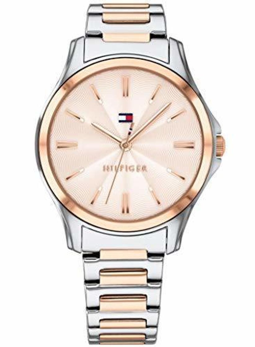 Moda Tommy Hilfiger Reloj Analógico para Mujer de Cuarzo con Correa en Acero