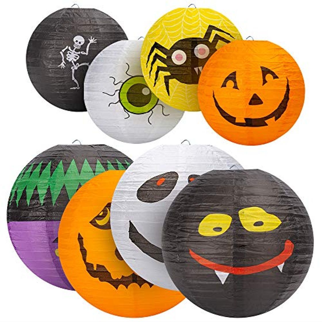 Producto 8 linternas de papel de Halloween