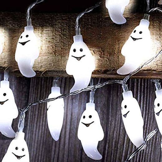 Cadena De Luces Fantasma Led, 20 LED 3 M Halloween Light String
