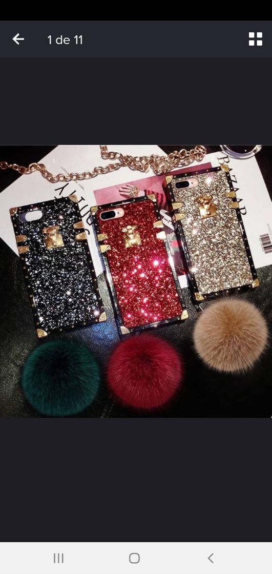 Moda Capa luxo glitter 