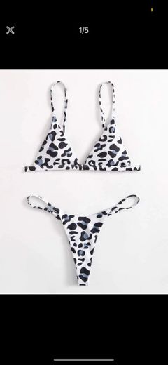 Bikini leopardo blanco