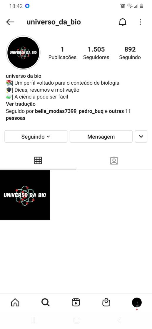 Social @universo_da_bio
