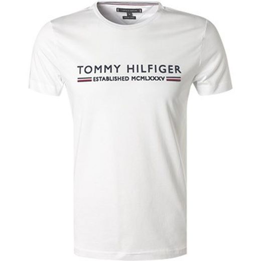 Tommy Hilfiger TJM Essential Tommy tee Camiseta, Blanco