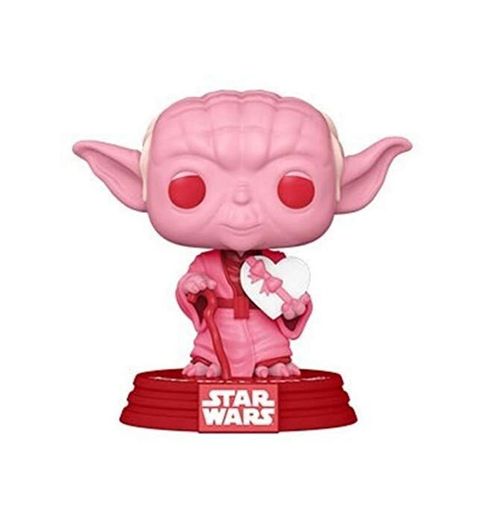 Funko- Pop Star Wars Valentines Yoda con Heart Juguete Coleccionable, Multicolor