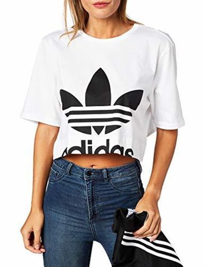 adidas T-Shirt Top Back Cutout tee White Donna ED4774