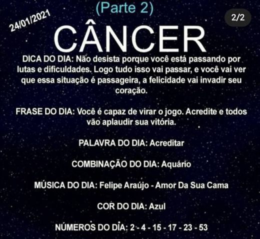 Signo  câncer part 2