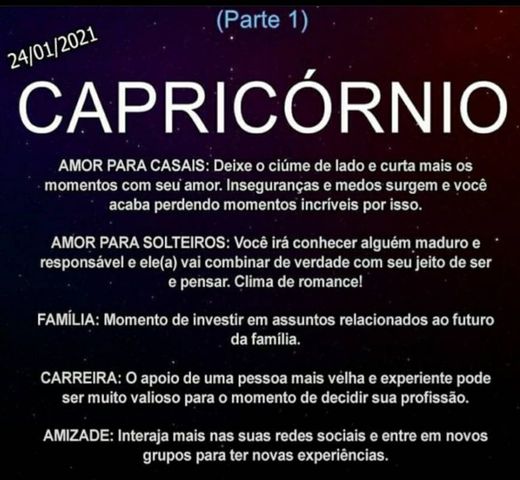 Signo Capricórnio part 1