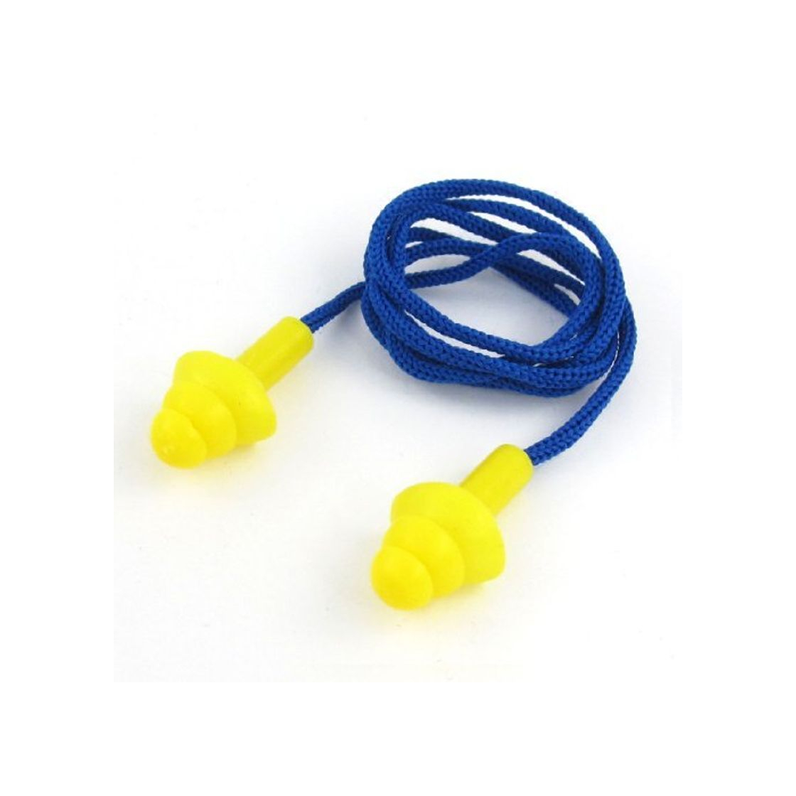 Products DealMux Atletas Silicone natação em águas ouvido flexível Earplug Azul w com fio de Cordas