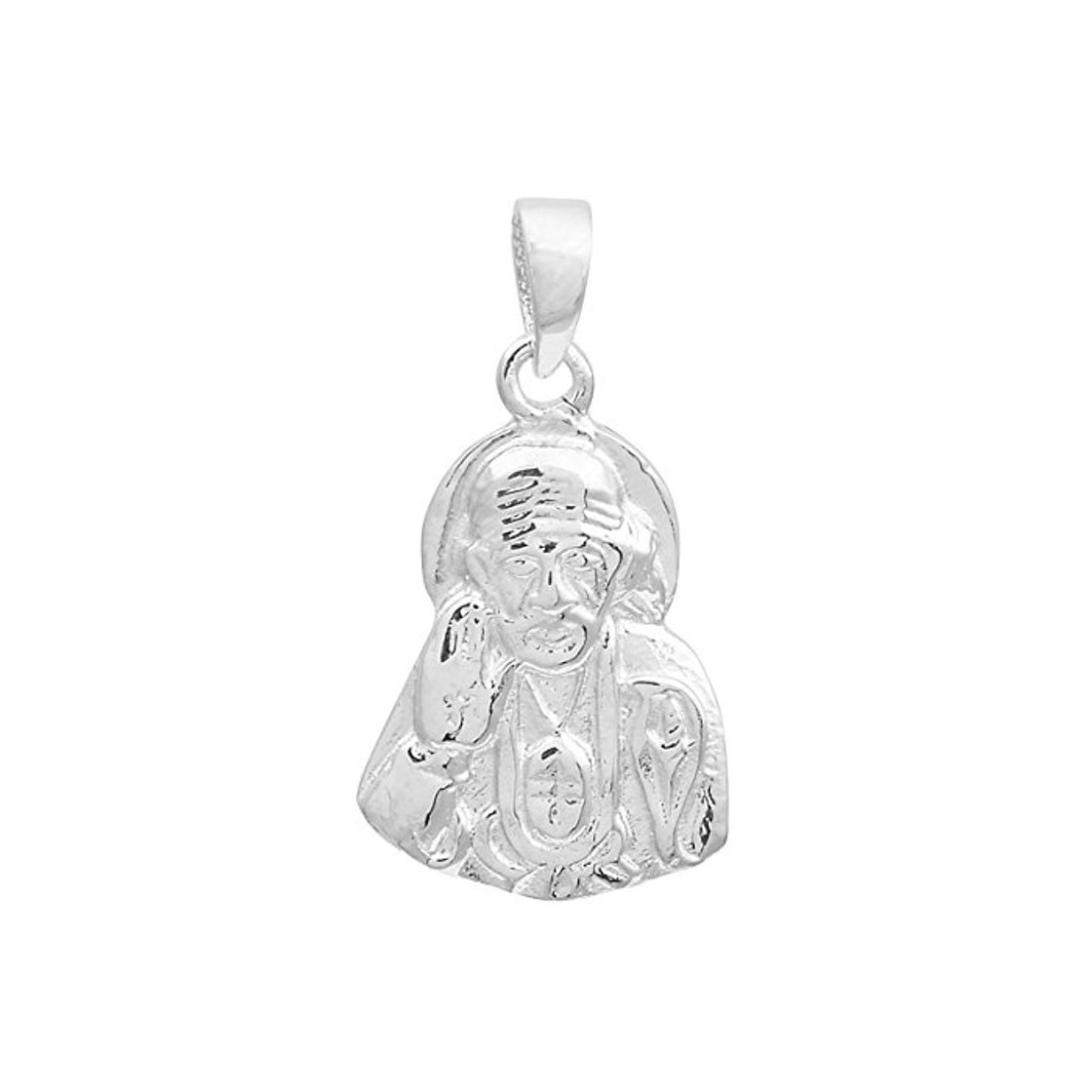 Moda Shine Jewel Colgante religioso Sai Baba de plata de ley 925