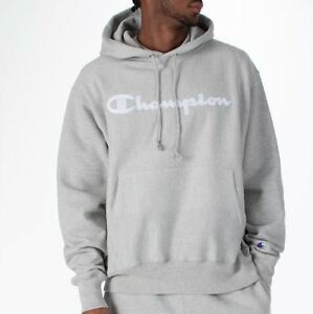 Moda Champion Classic Logo para Hombre Sudadera, Gris