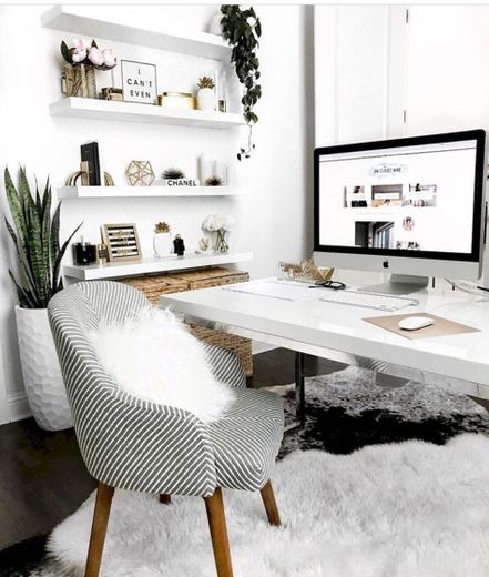 White desk design