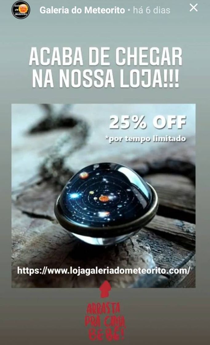 Product Loja online de Loja Galeria do Meteorito