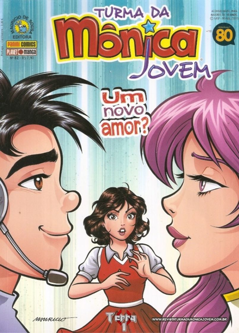 Book Turma da Mônica jovem: "Um novo amor?" edição 82.