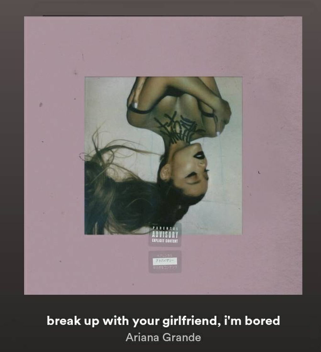 Canción break up with your girlfriend, i'm bored