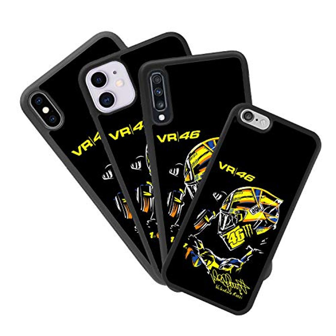 Producto Funda Personalizada Compatible con móvil iPhone 11 Pro MAX de Valentino Rossi de Goma Flexible TPU Borde Negro