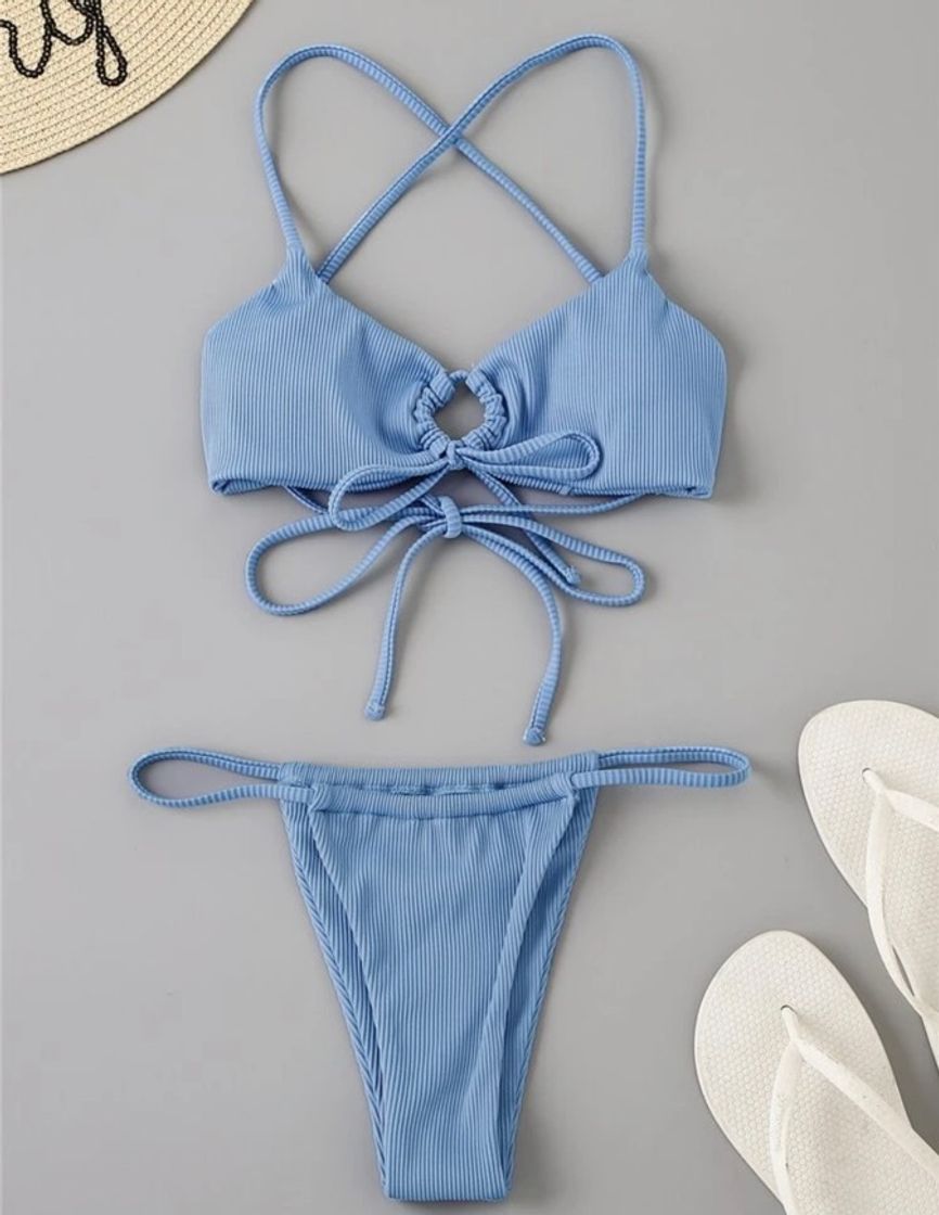 Moda Bikini azul 