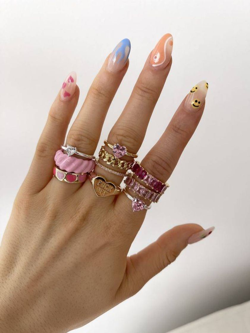 Moda Pink Rings