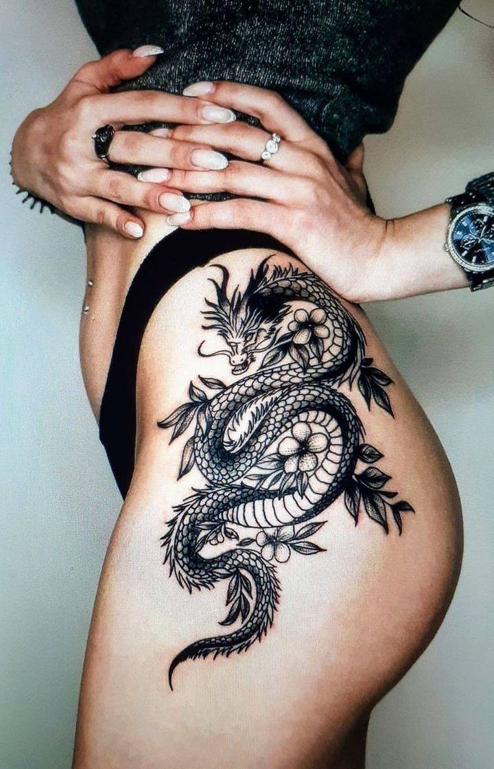 Moda Side dragon tattoo