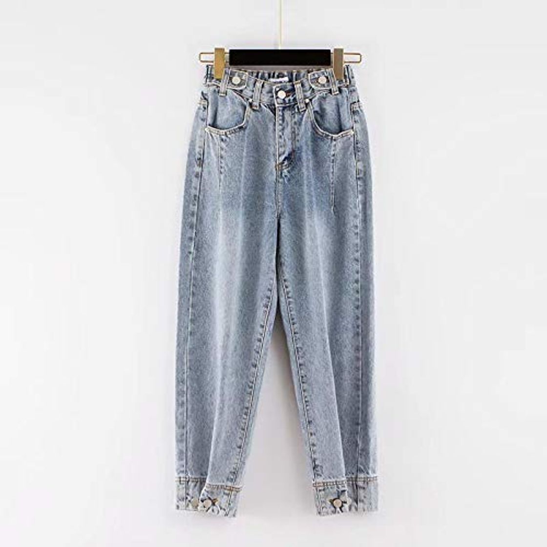 Social Vaqueros para Mujer Jeans Mujer Tallas Grandes Mom Jeans Harem Pantalones De Mezclilla hasta El Tobillo Boyfriend Jeans Femme Broeken Dames Calca Feminina 25 Azul Claro