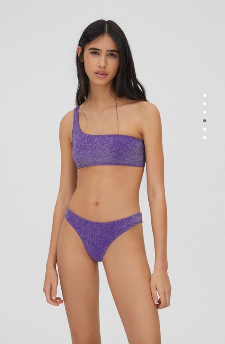 Moda Bikini morado asimétrico 