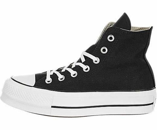 Converse Chuck Taylor CTAS Lift Hi, Zapatillas para Mujer, Negro