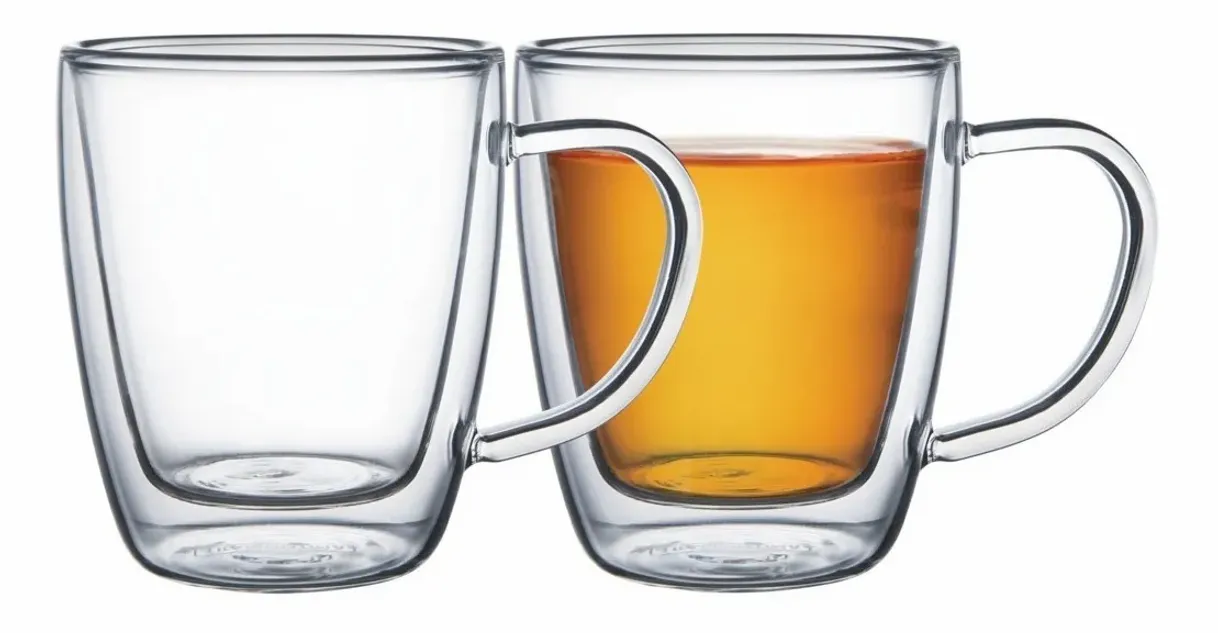 Social Tazas de vidrio doble