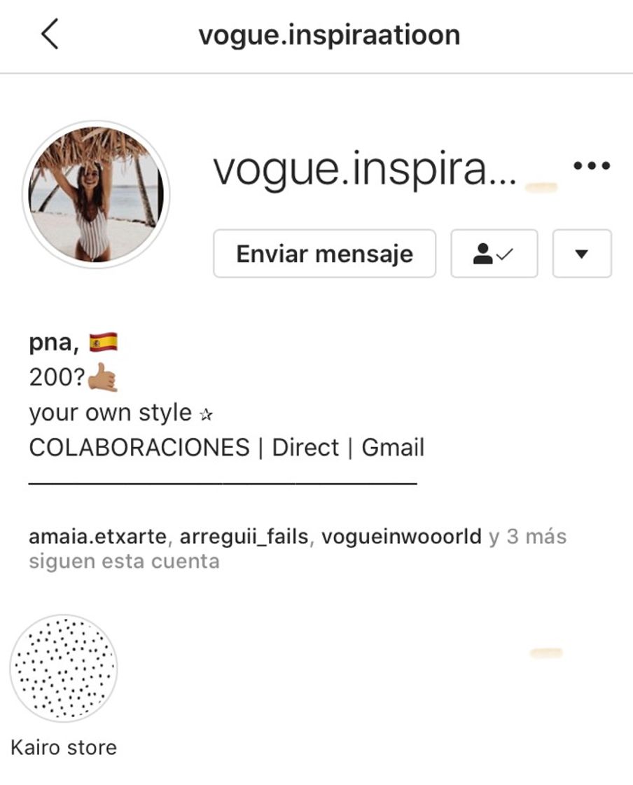Social Cuenta instagram