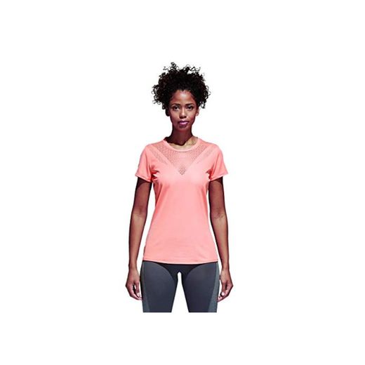 adidas Feminine tee Camisa de Golf, Mujer, Naranja