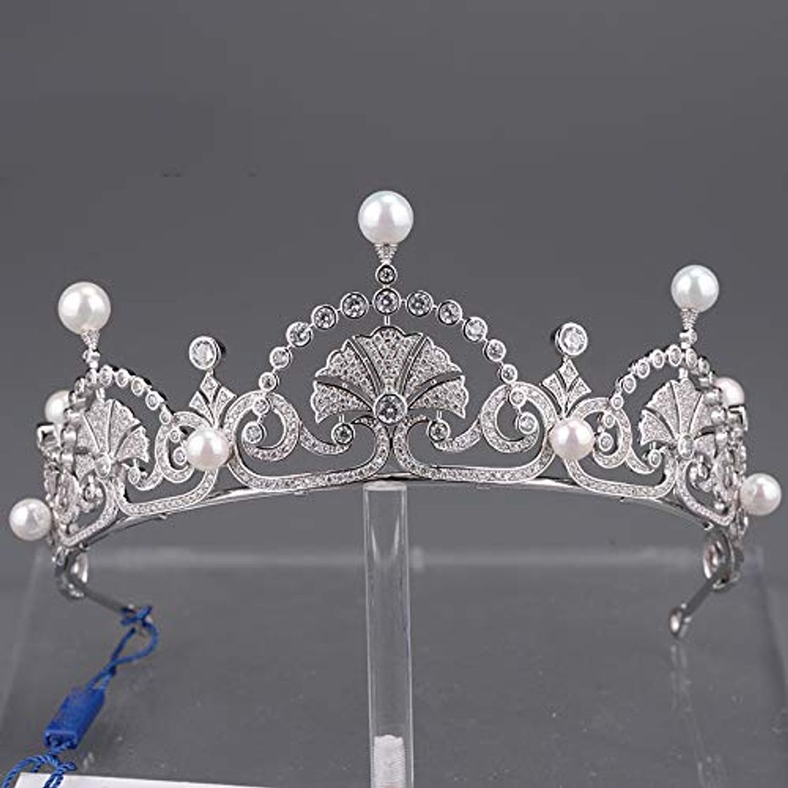 Fashion MLDSJQJ Cristais Prata Flor Big Tiara Crown Diademas Casamento Cabelo Nupcial Joias