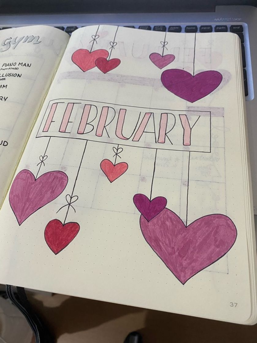 Moda February bullet journal